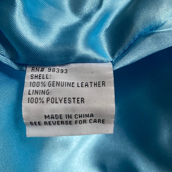 Pamela McCoy Blue Leather Jacket - Picture 5 of 5